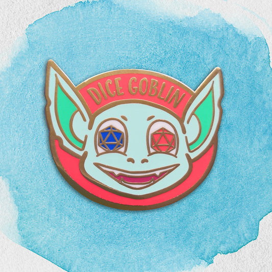 'Annaglyph' Dice Goblin Hard Enamel Pin
