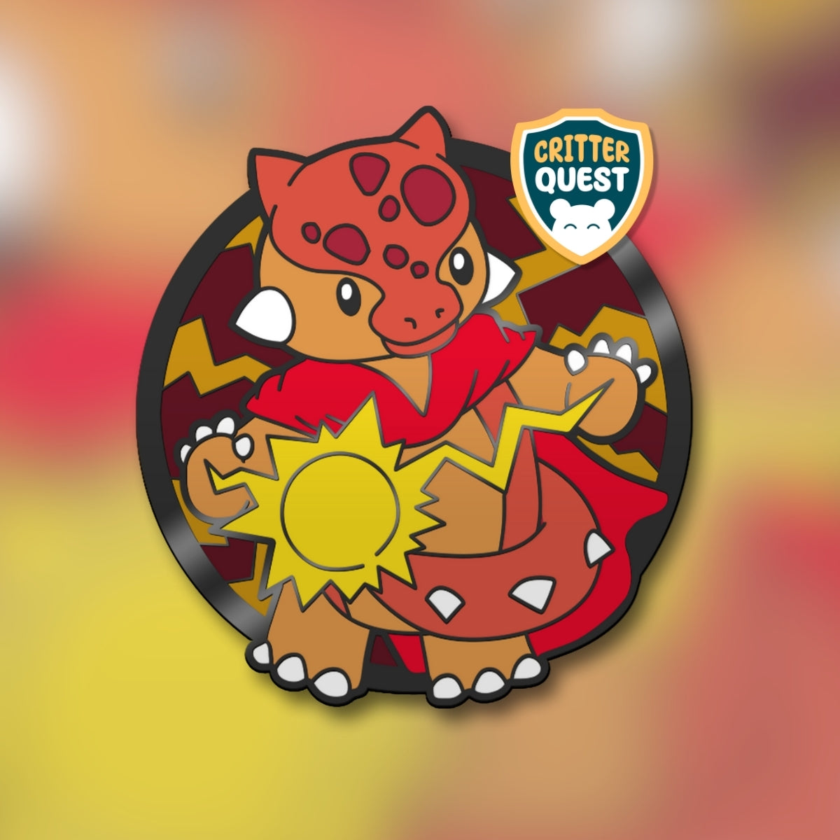 Dinosaur Sorcerer Hard Enamel Pin | PREORDER | Critter Quest Collection