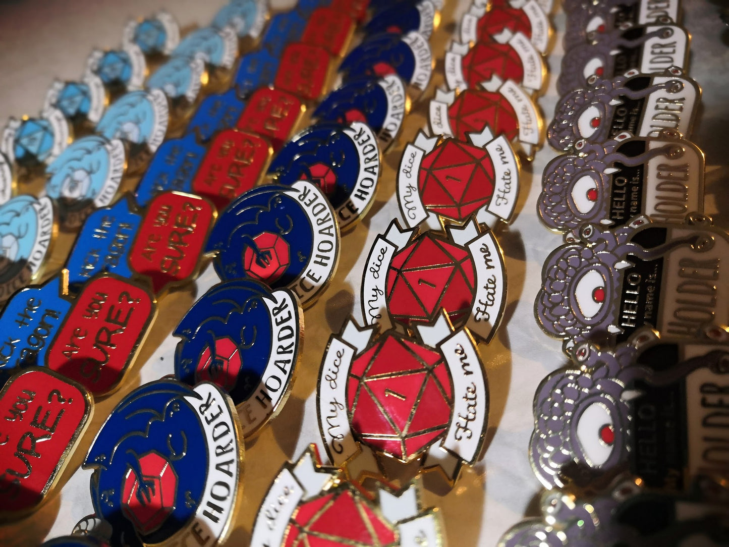 Mystery TTRPG Pin Pack (2x pins + 1x sticker)