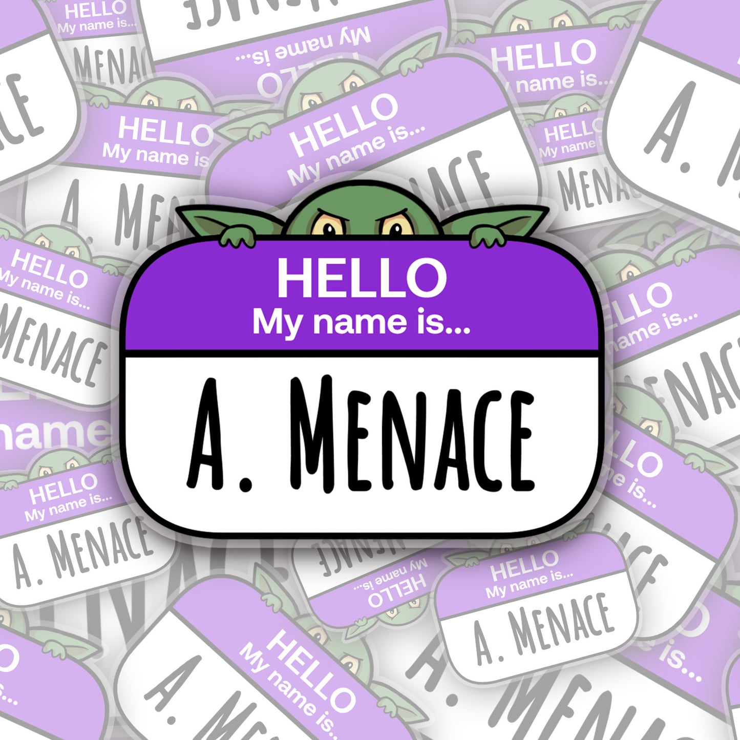 Fantasy Critter Namebadge Sticker Set (A. Menace, B. Holder, U. Nicorn)