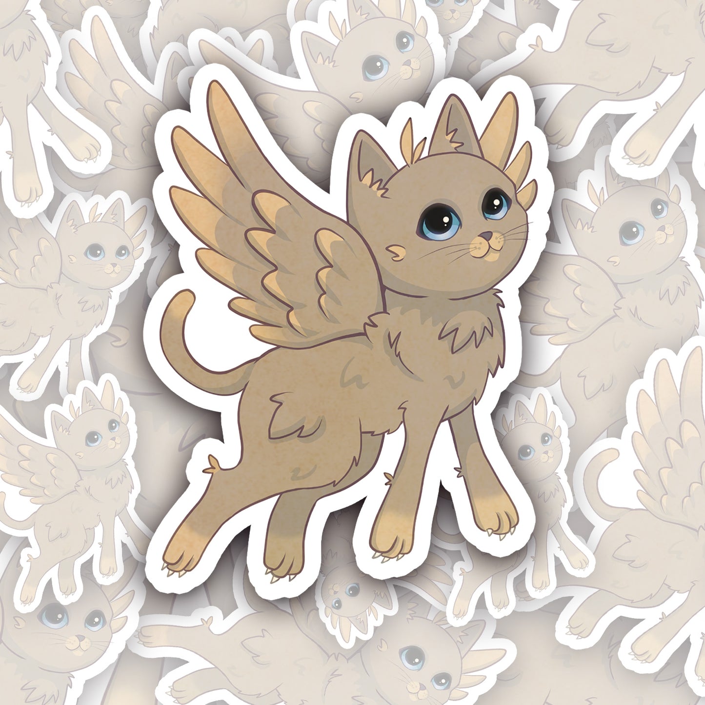 Fantasy Cat Familiar Vinyl Sticker Set (9 stickers)