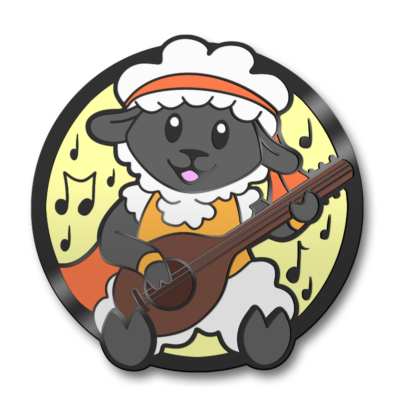 Sheep Bard Hard Enamel Pin | PREORDER | Critter Quest Collection