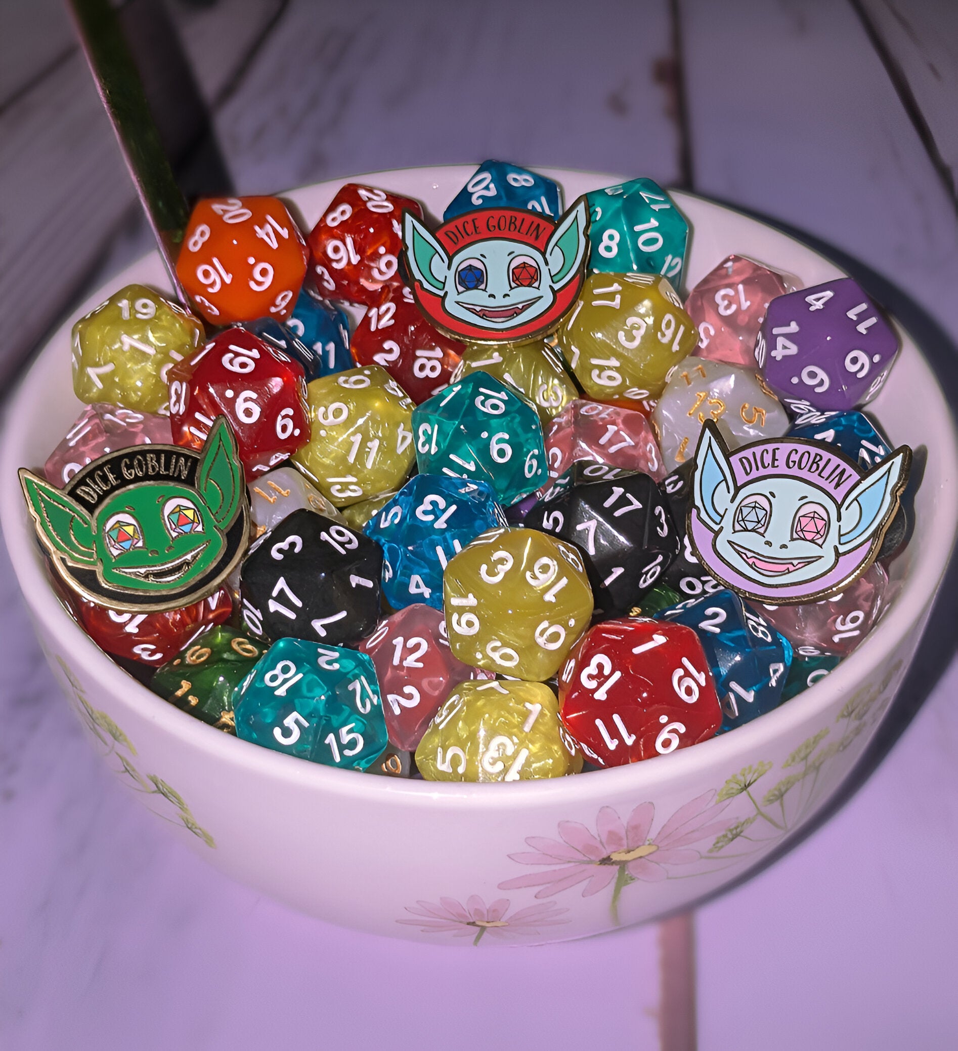 Mystery TTRPG Pin Pack (2x pins + 1x sticker) – Smayday Draws