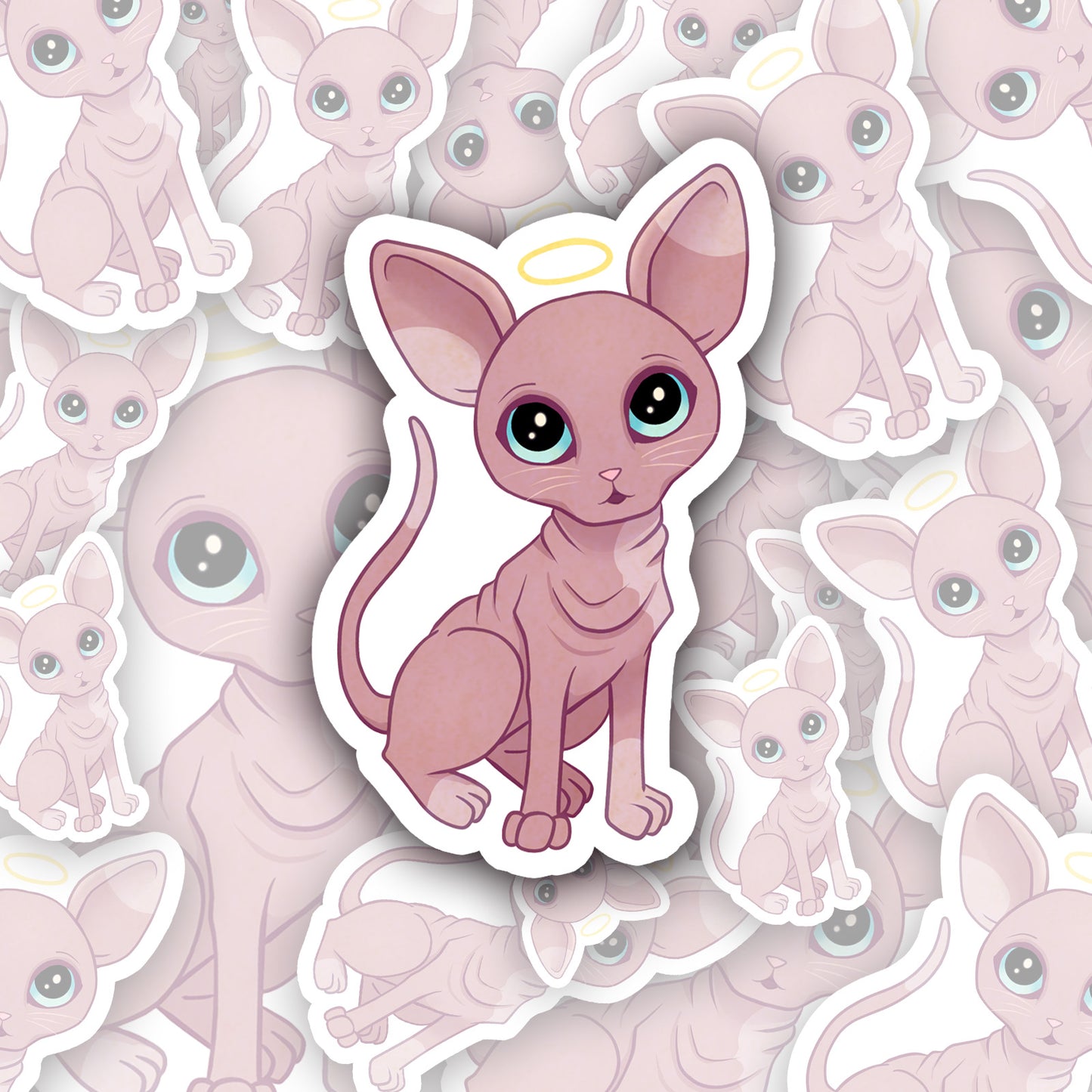 Fantasy Cat Familiar Vinyl Sticker Set (9 stickers)