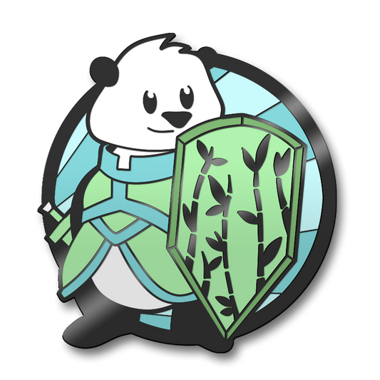 Panda Paladin Hard Enamel Pin | PREORDER | Critter Quest Collection