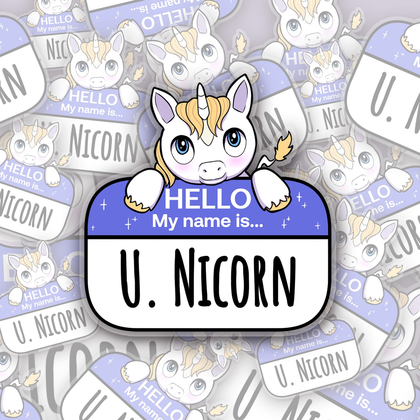 Fantasy Critter Namebadge Sticker Set (A. Menace, B. Holder, U. Nicorn)