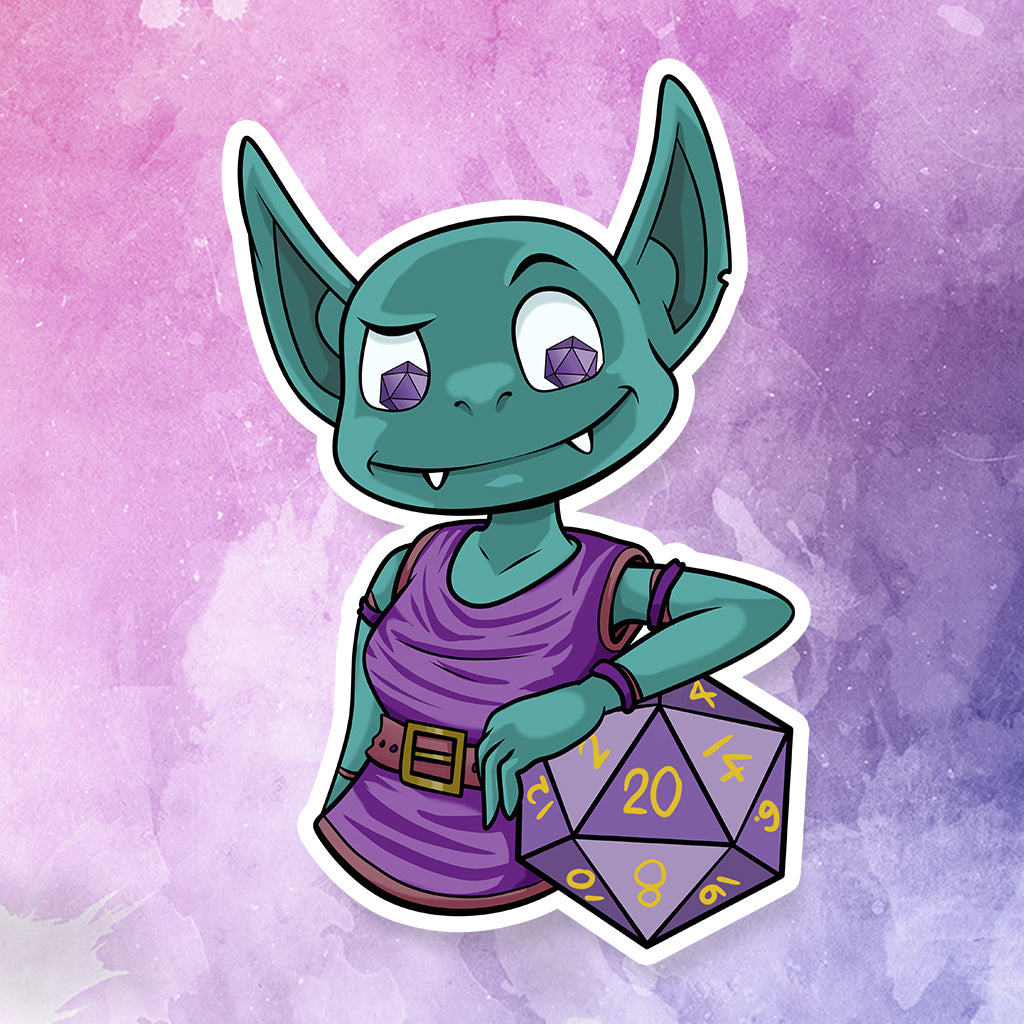 'Grapeshot' Dice Goblin Sticker (2.7")