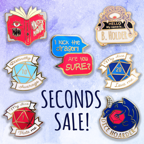 SECONDS QUALITY Let's Roll! Enamel Pin - Fantasy Tabletop RPG Pin - Gift for D&D ttrpg lovers - Hard Enamel Lapel Pin