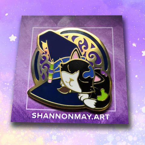 'The Art Wizard's Familiar' Enamel Pin
